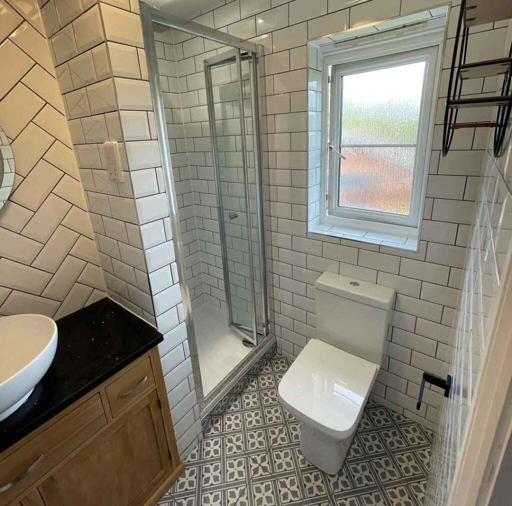 bathroom wall and floor tiled athlone