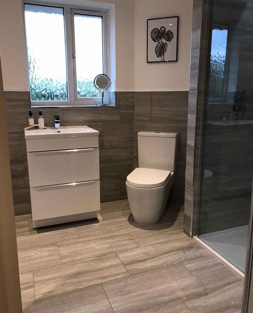 grey tiled bathroom sligo