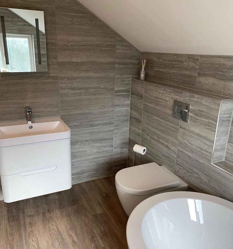 large bathroom tiled Longford